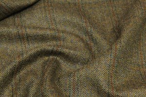 Brown H with Green & burnt orange check
