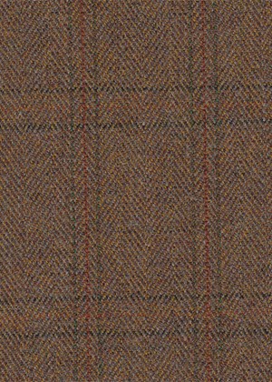 Brown H with Green & burnt orange check