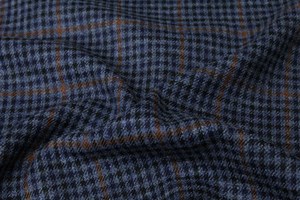 Blue/Navy check with orange overcheck