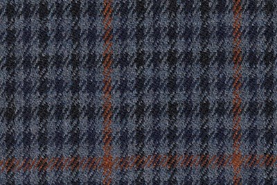 Blue/Navy check with orange overcheck