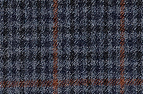 Blue/Navy check with orange overcheck