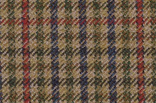 Beige/Green check with Red & Blue check
