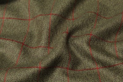 Light Brown with Red Check