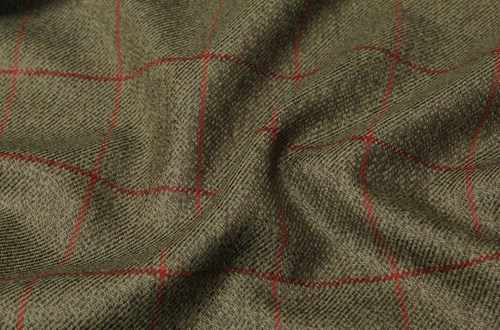 Light Brown with Red Check