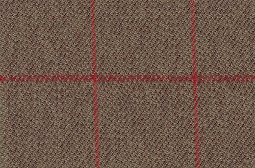 Light Brown with Red Check