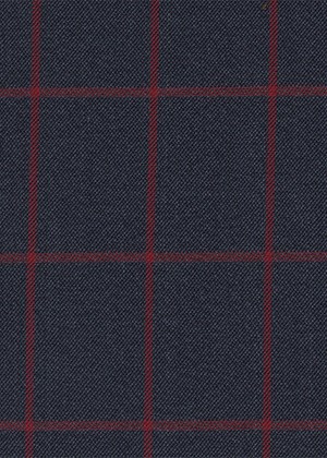 Navy with Burgundy Check