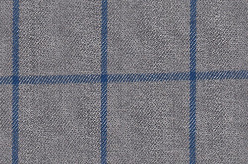 Light Grey with Bright Blue Check