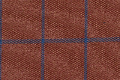 Orange with Bright Blue Check