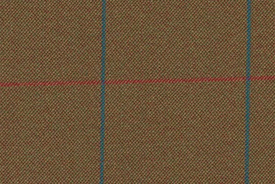 Green with Red & Turquoise Check