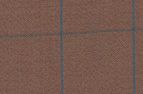 Beige with Blue/Grey & Turquoise Check