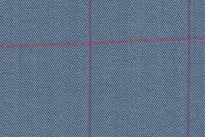 Light Blue Herringbone with Pink & Purple Check