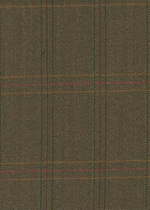 "Green Herringbone with Red
