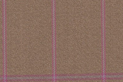 Fawn with Pink & Grey Check