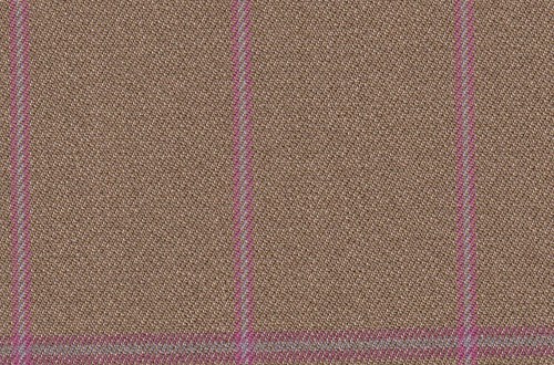 Fawn with Pink & Grey Check