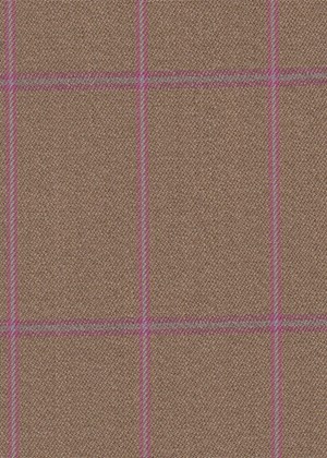 Fawn with Pink & Grey Check