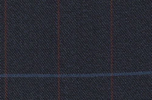 Blue with Rust & Blue Check