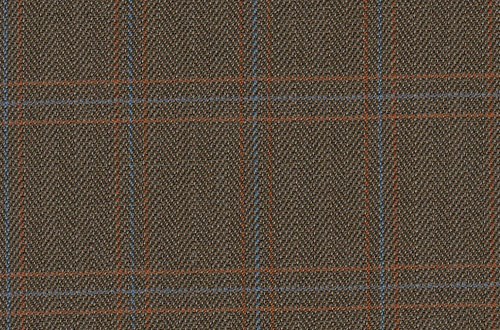 Green with Orange & Blue Check