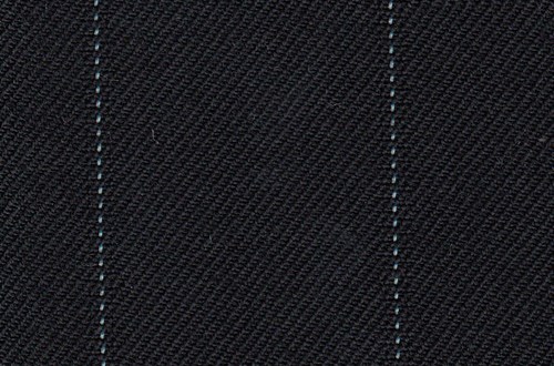 Black with pale blue wide pin stripe