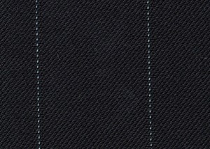 Black with pale blue wide pin stripe