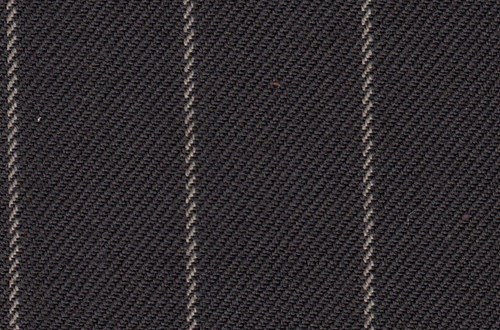 Brown with cream chalk stripe