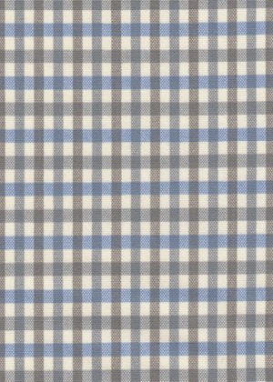 Cream w/Blue & Grey small check