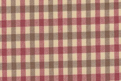 Cream w/Brown & Red Small Check