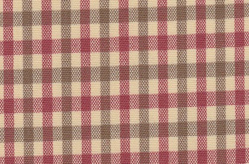 Cream w/Brown & Red Small Check