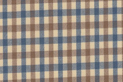 Cream w/Brown & Blue small check