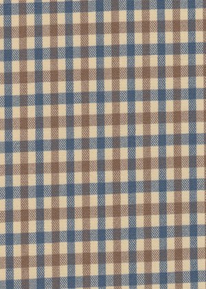 Cream w/Brown & Blue small check