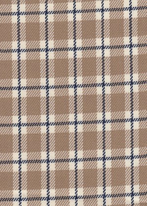 Cream w/Sand & Navy check