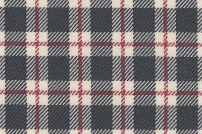 Cream w/Grey & Red Check