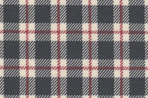 Cream w/Grey & Red Check