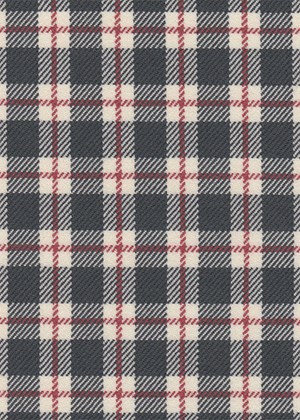 Cream w/Grey & Red Check