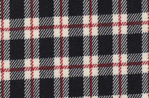 Cream w/Black & Red Check