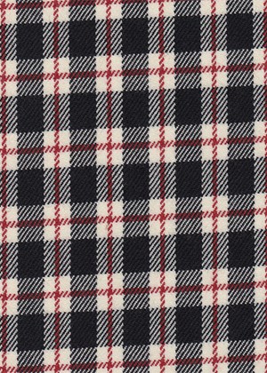 Cream w/Black & Red Check