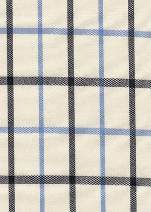 Cream w/Black & Blue checks