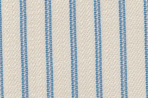 Cream w/Blue Stripe