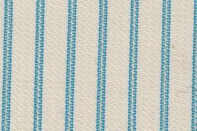 Cream w/Turquoise Stripe