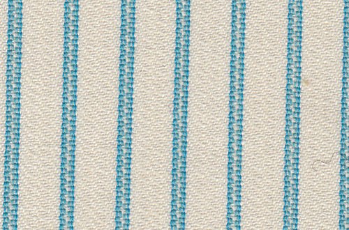 Cream w/Turquoise Stripe