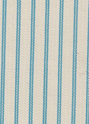 Cream w/Turquoise Stripe