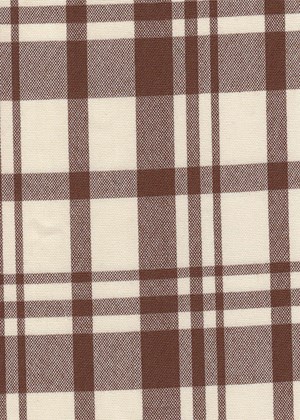Cream w/Brown Check