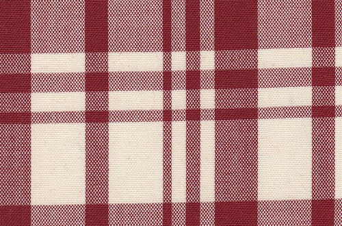 Cream w/Burgundy Check