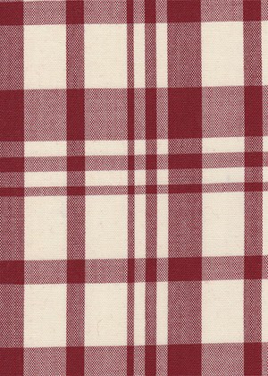 Cream w/Burgundy Check