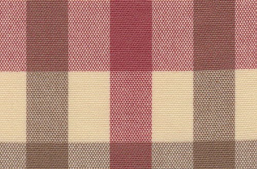 Cream w/Brown & Red checks