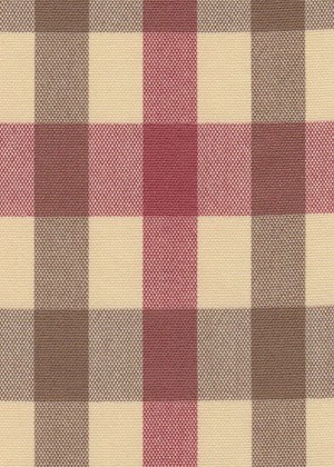 Cream w/Brown & Red checks