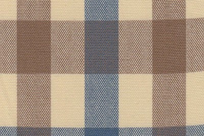 Cream w/Brown & Blue checks