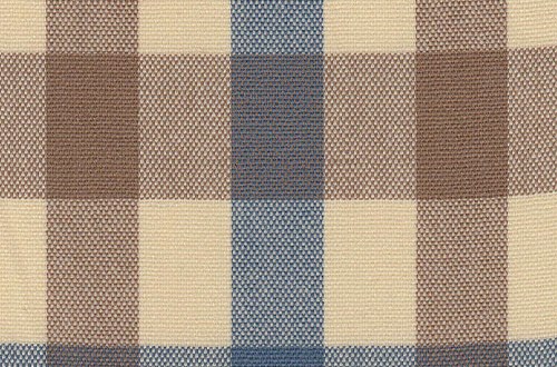 Cream w/Brown & Blue checks