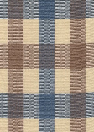 Cream w/Brown & Blue checks