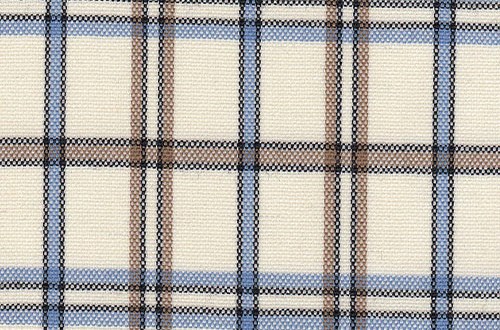 Cream w/Blue/Brown/Black checks