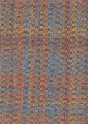 Bold Orange & Light Blue Fancy Check